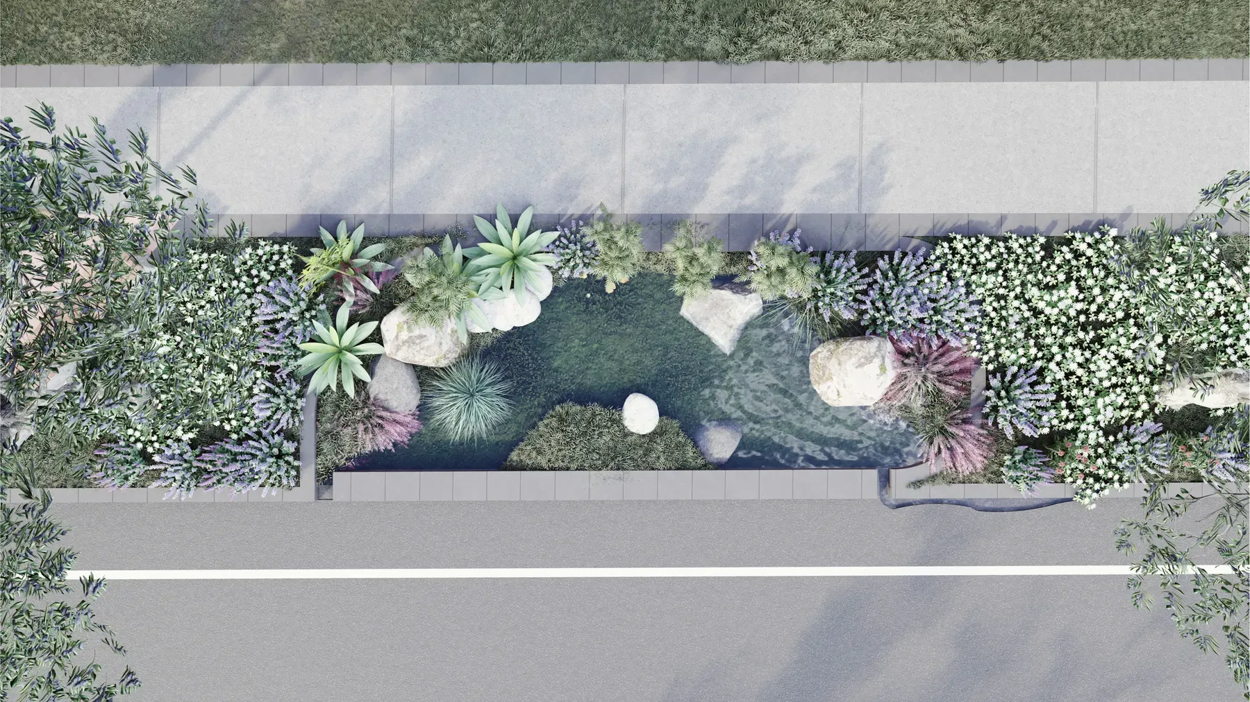 Mejoramiento Calle O'Higgins Futrono render 6