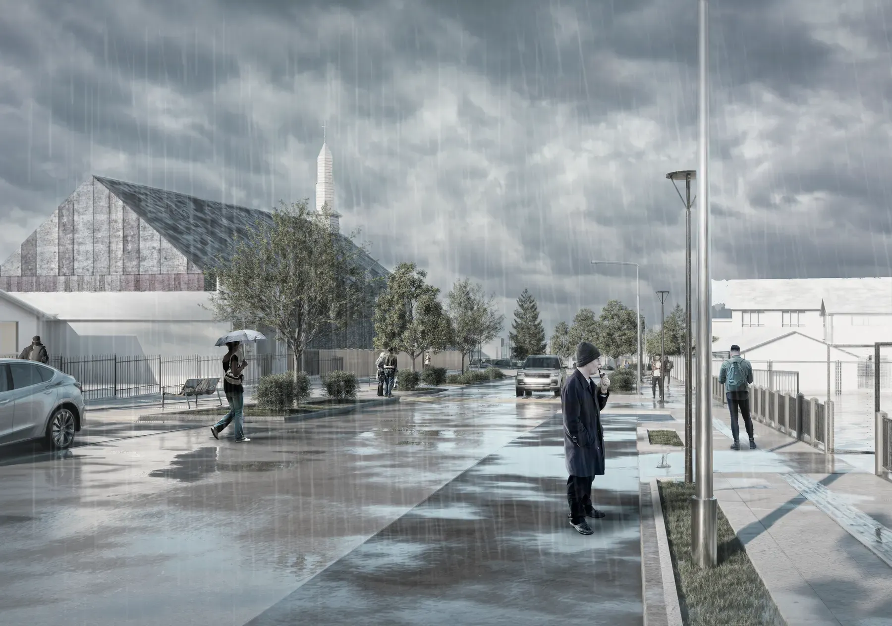 Mejoramiento Plaza de la Iglesia de Dalcahue render 3
