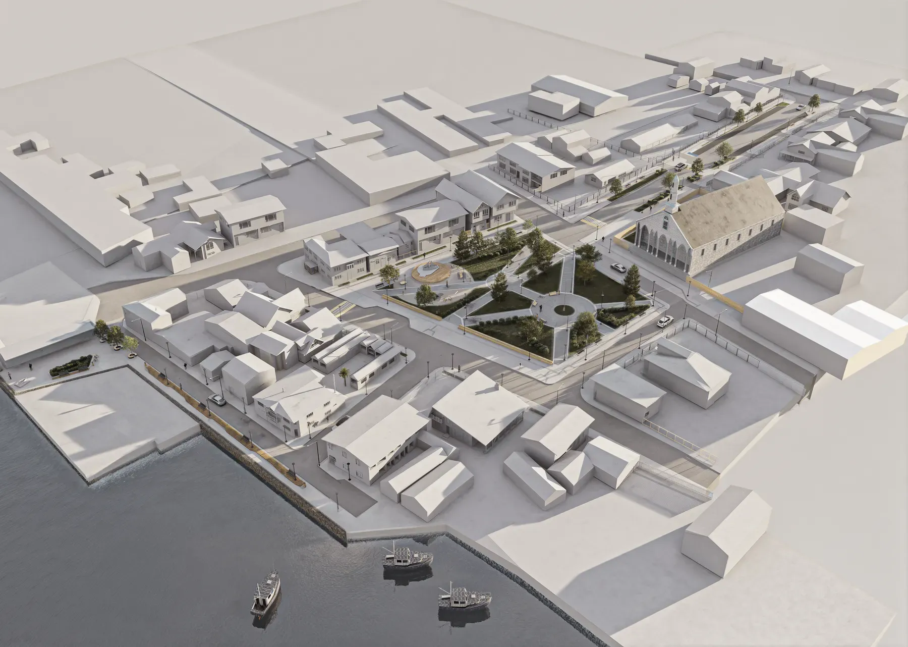 Mejoramiento Plaza de la Iglesia de Dalcahue render 7