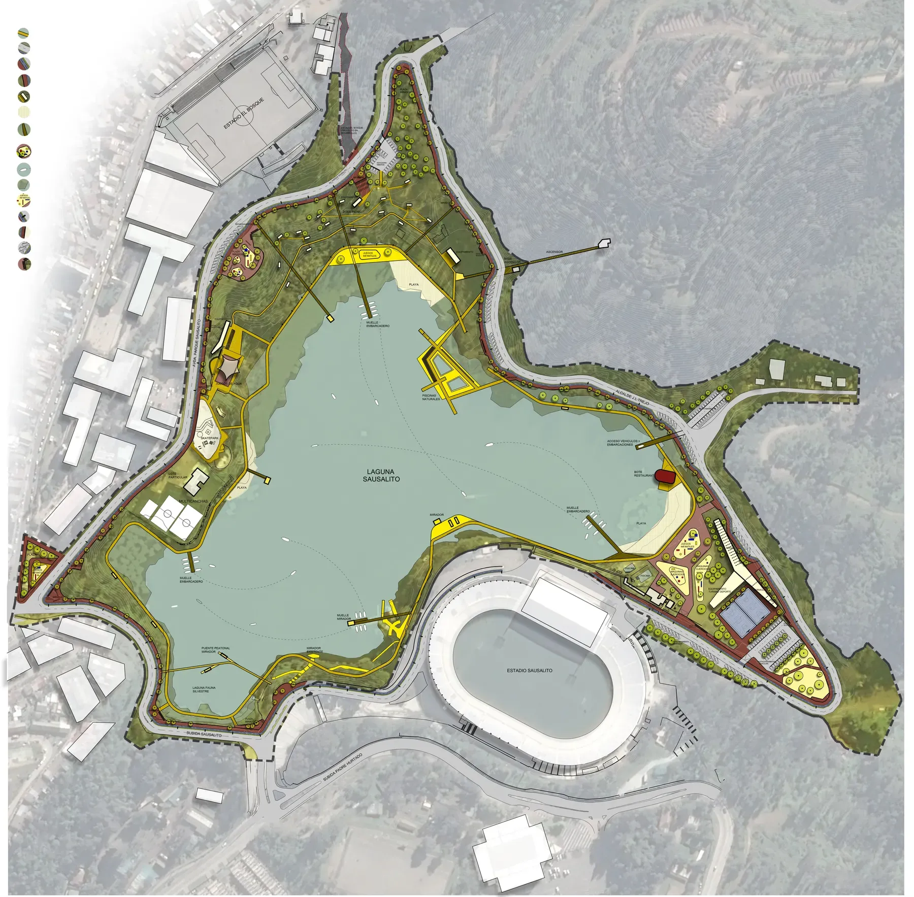 Parque Ribereño Laguna Sausalito render 1