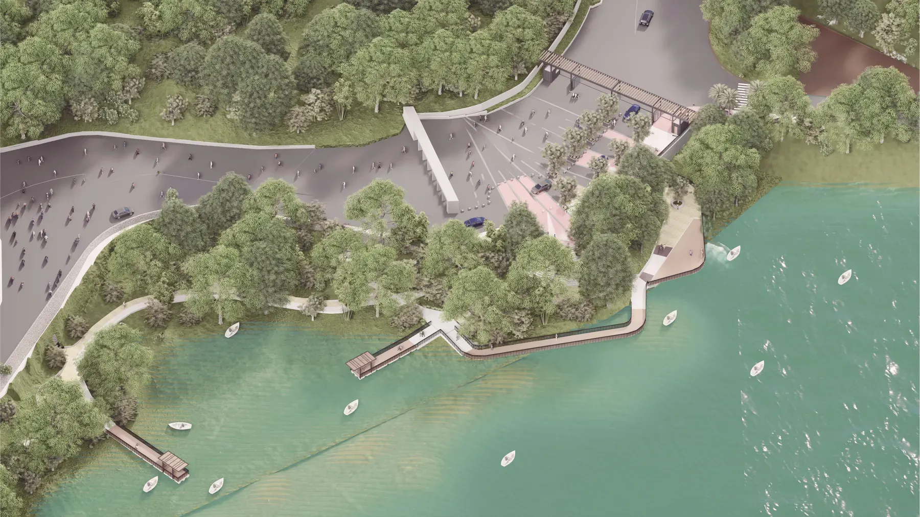 Parque Ribereño Laguna Sausalito render 3