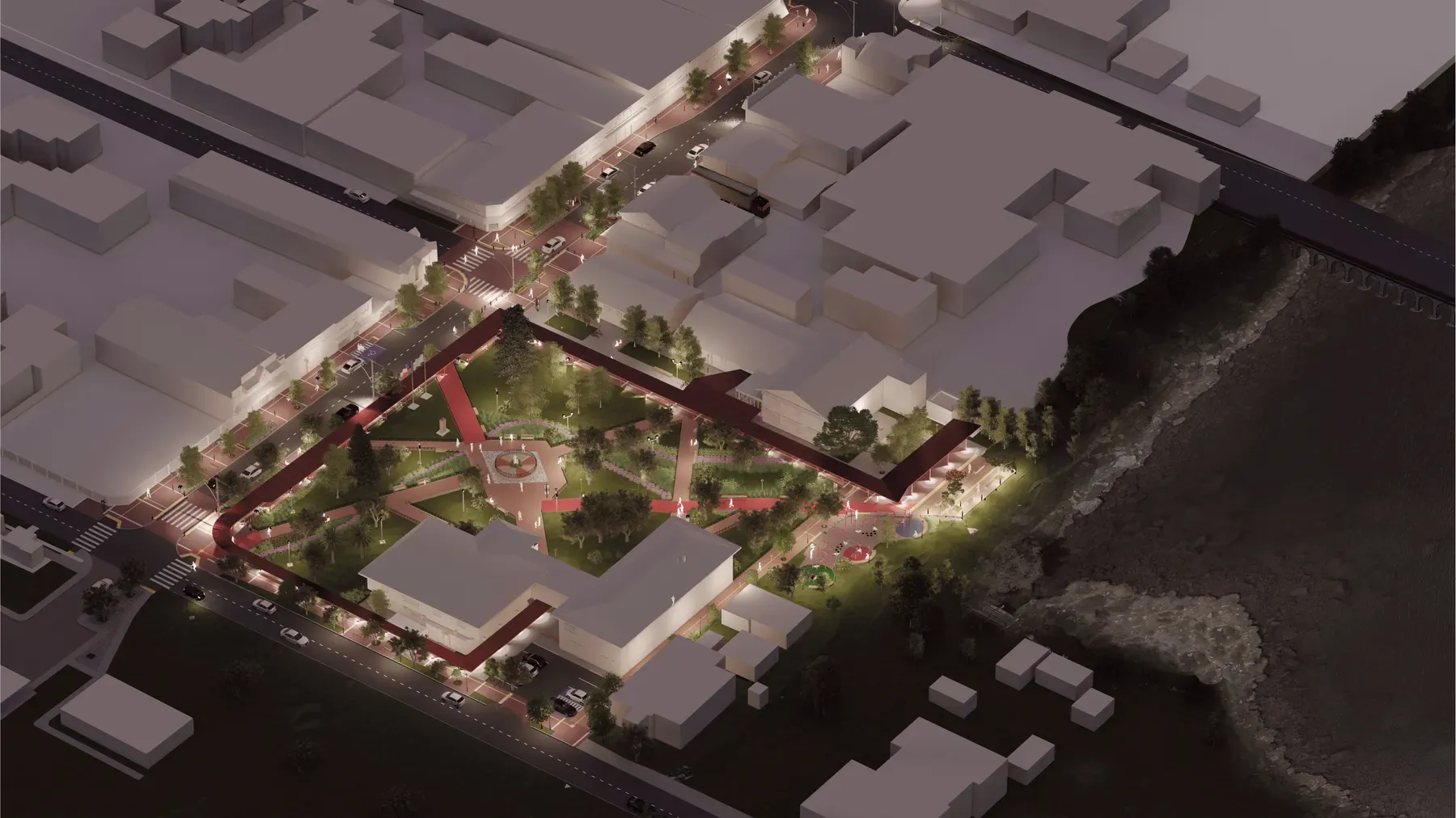 Paseo San Martín Los Lagos render 1
