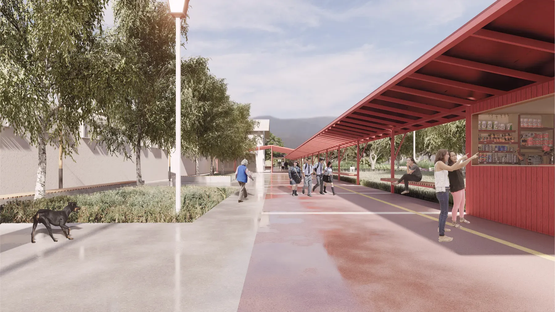 Paseo San Martín Los Lagos render 3