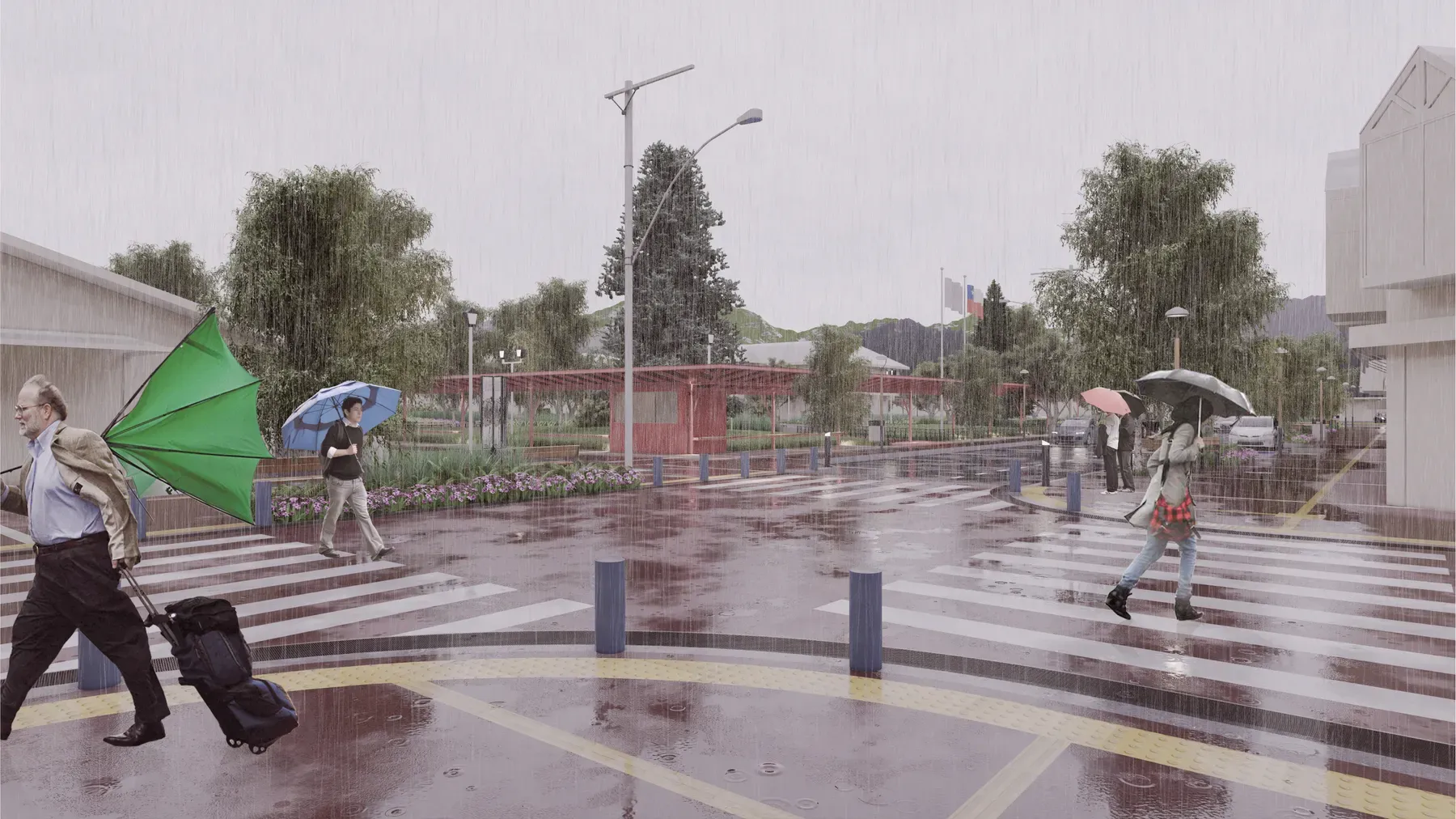 Paseo San Martín Los Lagos render 6