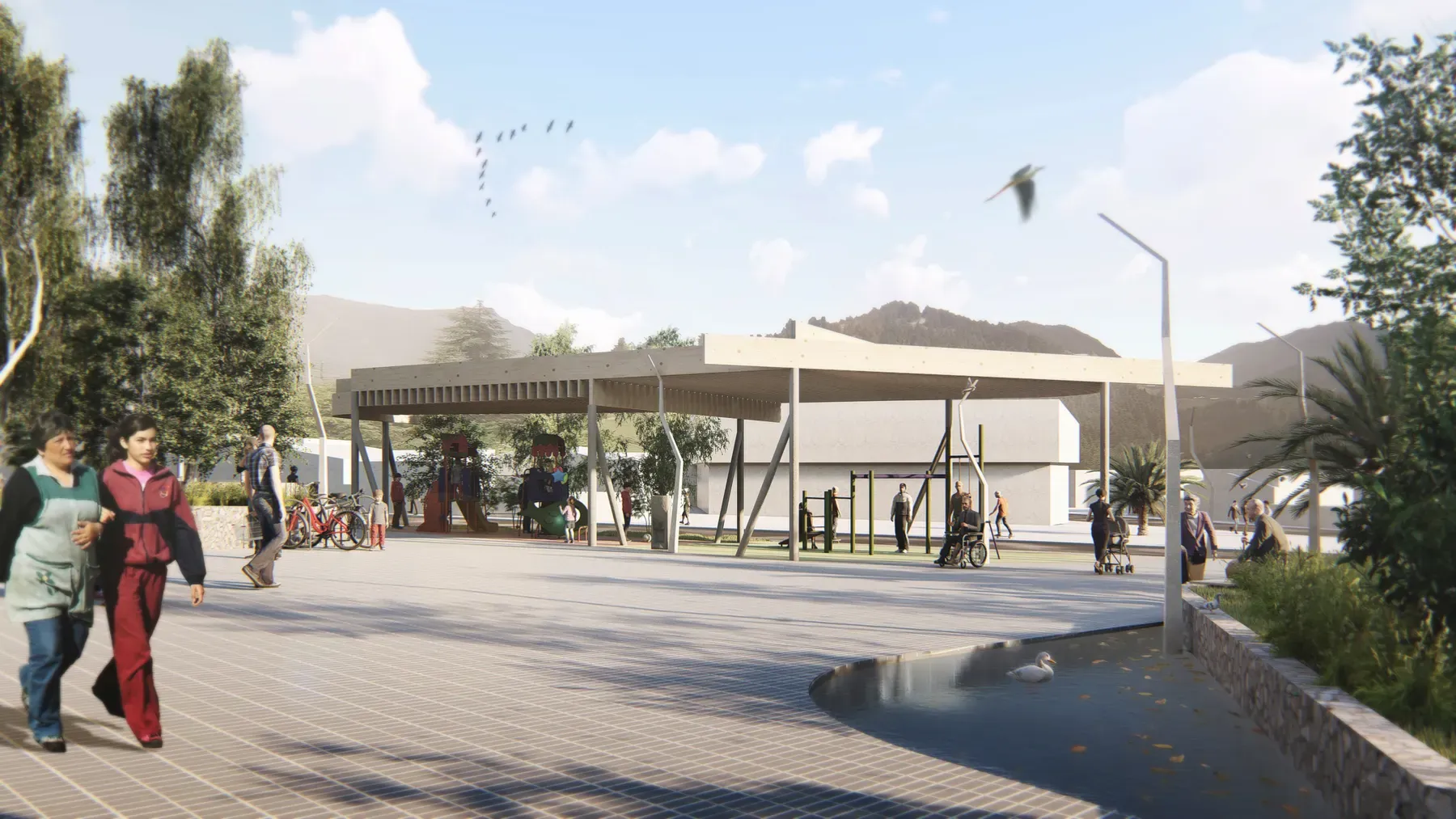 Plaza Sergio Silva, Los Vilos render 1