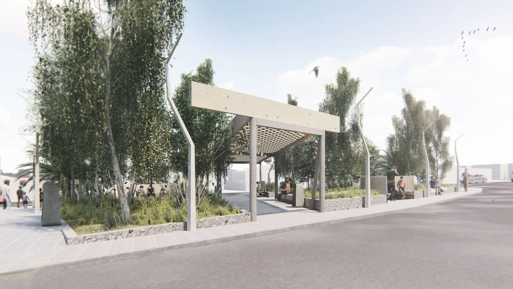 Plaza Sergio Silva, Los Vilos render 2